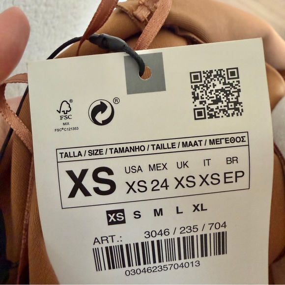 ZARA Brown Tan Faux Suede Patchwork Jacket Trench Coat - Picture 15 of 15